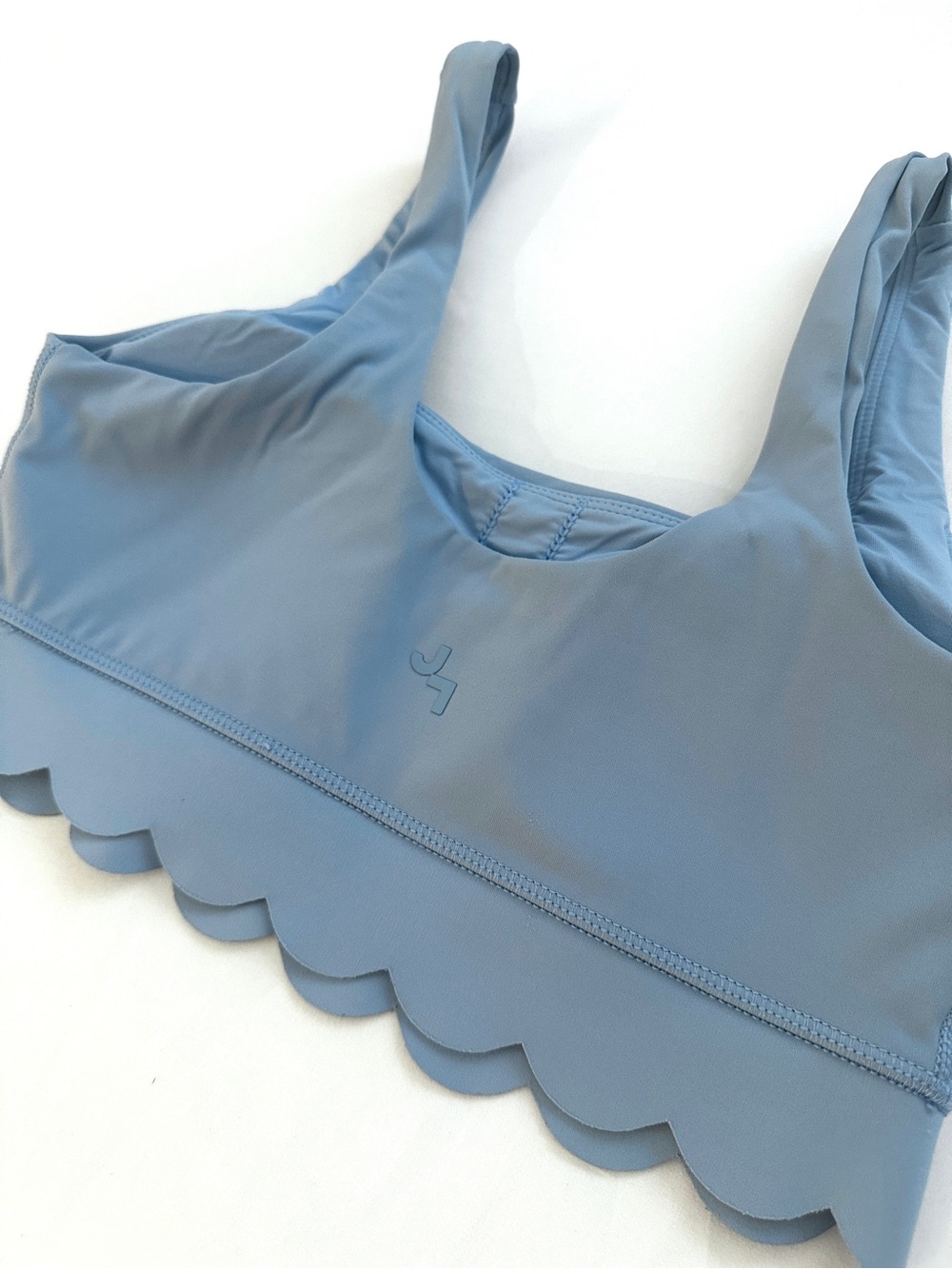 Target JoyLab Women’s Scallop Detail Cute Sports Bra, Size XS, Light Blue - Picture 3 of 4